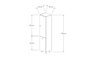 Hanah Home Armario Baño Nogal Melamina 18mm 35x154.8x31.9 cm Montaje Pared